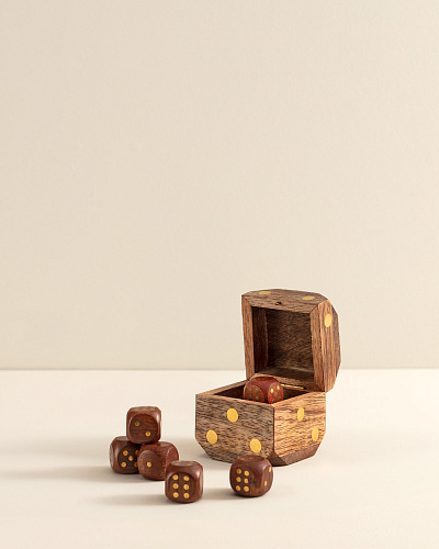 Шкатулка Raina 6x6x6 см. - коричневая