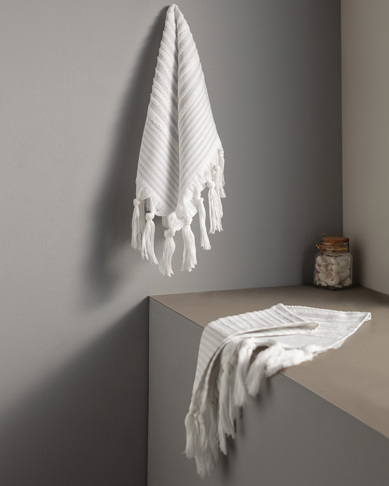 Набор полотенец для рук Pile Hammam из 2 шт., 30x45 см. - серый