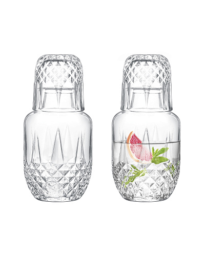 Графин Audrey с бокалом-крышкой 9,3x9,3x20 см. - прозрачный