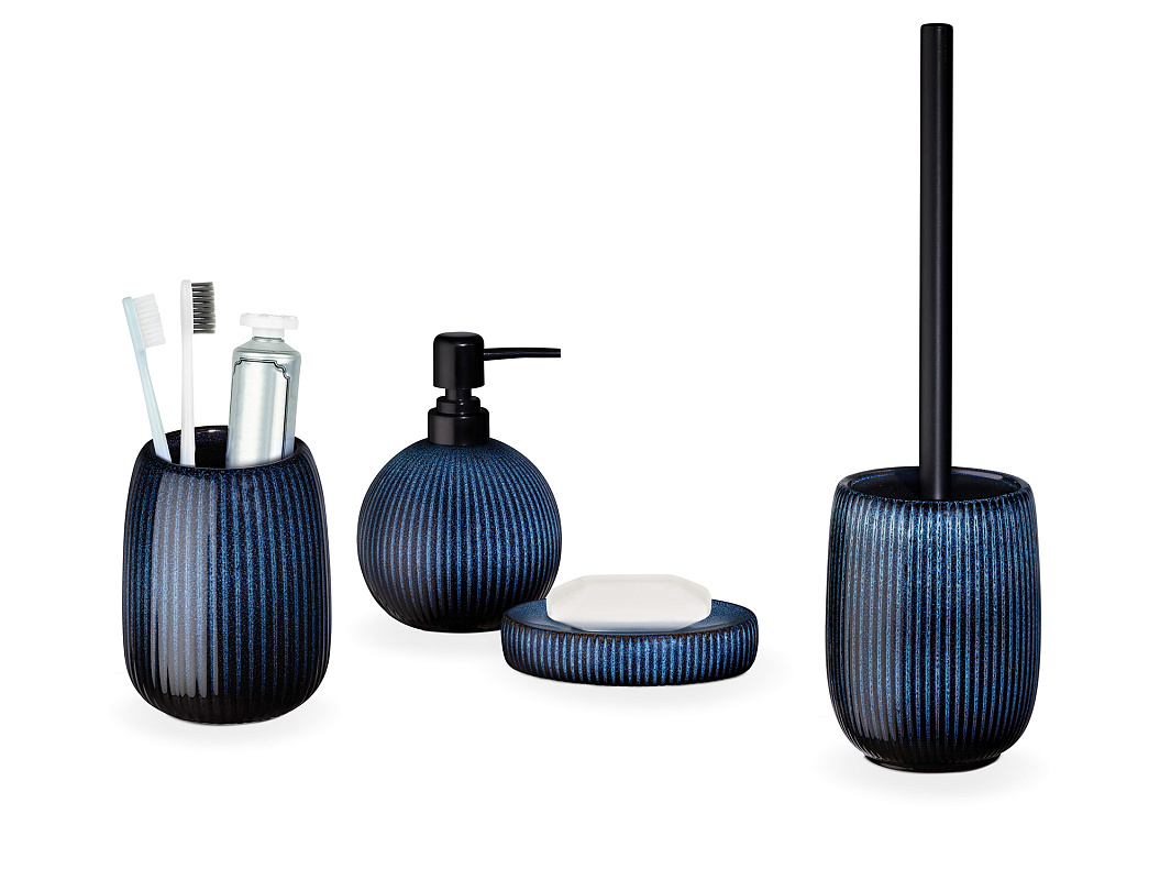 Набор для ванной комнаты Ocean из 4 шт. - синий