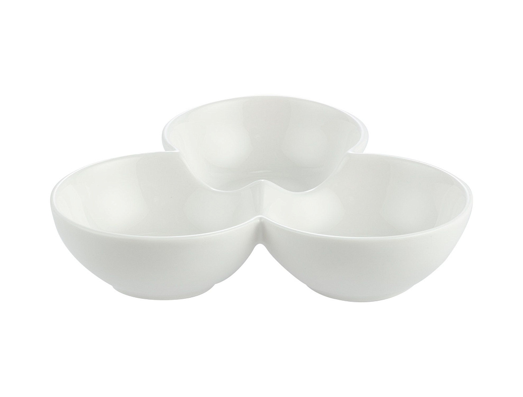 Фарфоровое блюдо из 3 частей New Petit Concept, 20,3x20,3x4,5см