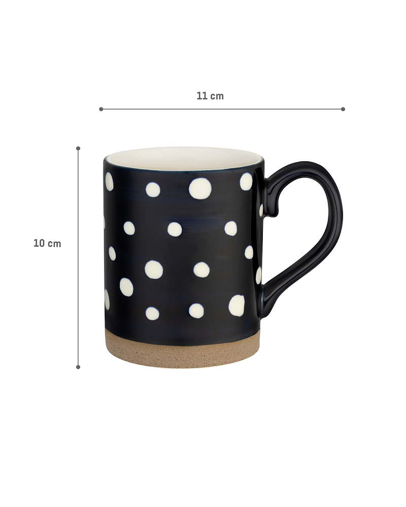 Кружка Liyana 7,5x11x10 см., 400 мл. - белая / темно-синяя