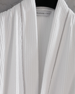 Халат банный Piano унисекс L-XL р. - белый