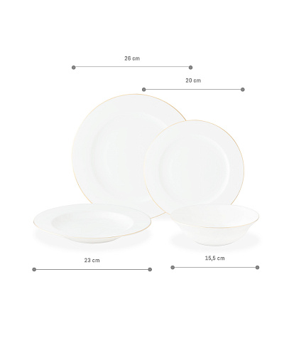 Столовый сервиз Galena из 24 предметов, фарфор