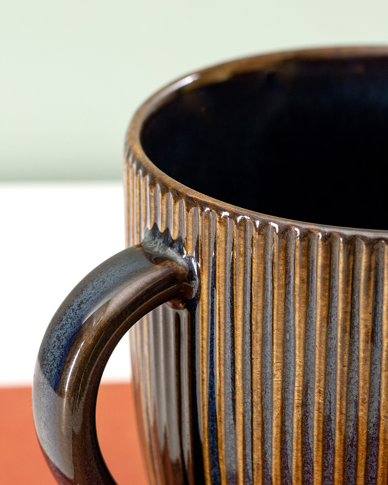 Кружка Olivie, 250 мл - индиго / золотой