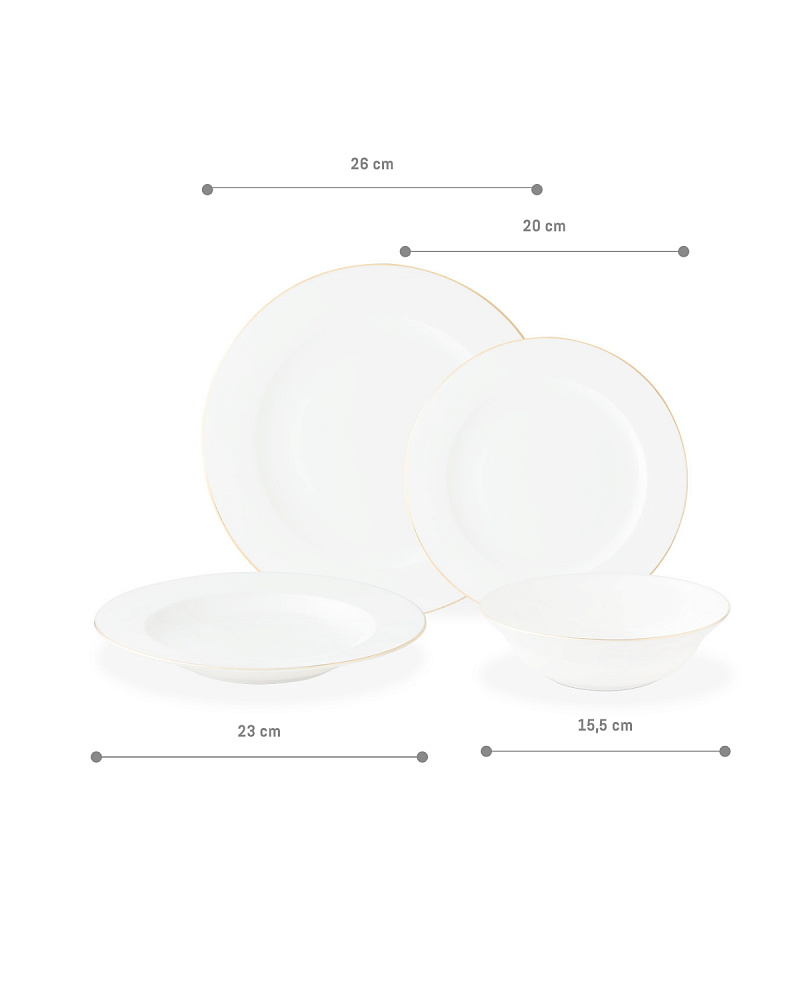 Столовый сервиз Galena из 24 предметов, фарфор