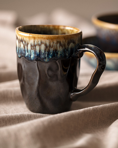 Кружка Belford 400 мл., 8.5x8.5x11 см. - коричневая