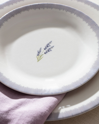 Столовый сервиз Emeline из 24 шт. - белый / сиреневый