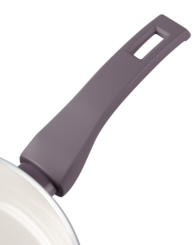 Набор посуды Nano Ceramic из 7 шт., 18-22-26 см. - темно-серый / темно-фиолетовый