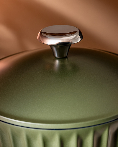 Кастрюля Freya с крышкой и силиконовыми съемными ручками 4л., - алюминий