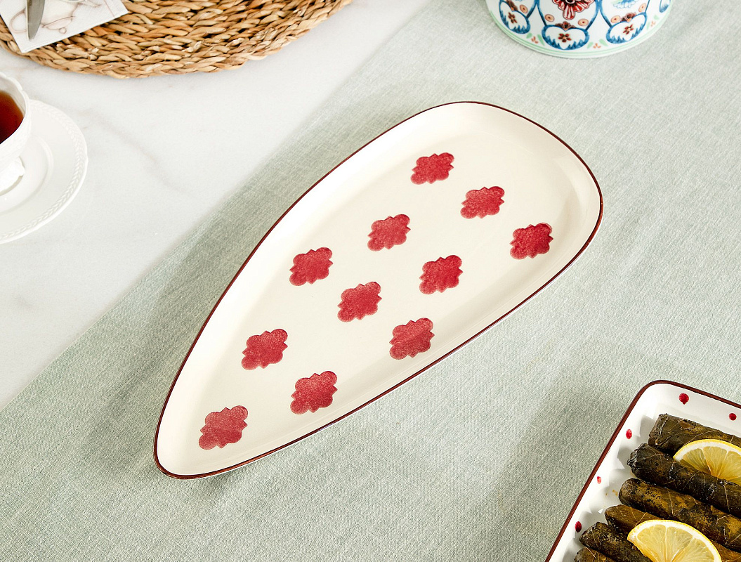 Блюдо керамическое Vie Oiseau Rouge 36 см