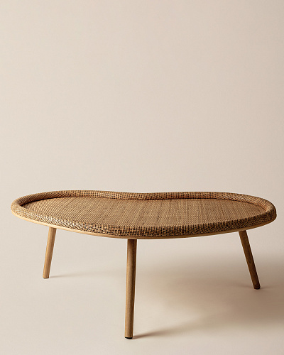 Журнальный столик Perla 107x7,5x64 см, ротанг