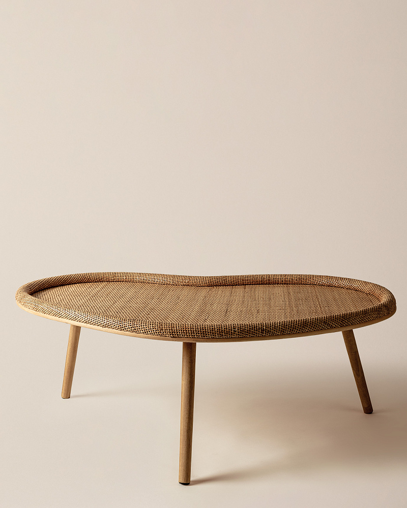 Журнальный столик Perla 107x7,5x64 см, ротанг