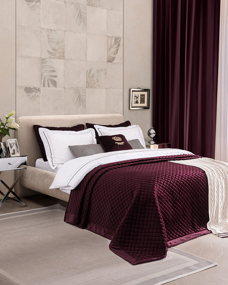 Подарочный комплект постельного белья Belfort с покрывалом, пледом и 3 подушками 260x280 см, хлопок