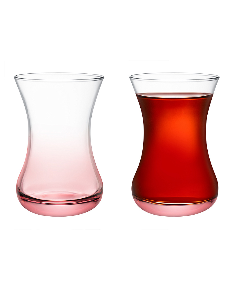Набор стеклянных стаканов для чая Lavem-Pink из 6 шт., 155мл