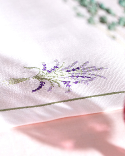 Набор сервировочных ковриков La Lavande из 2 шт., 32x48 см. - белый / лиловый