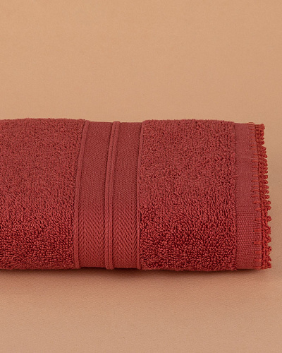 Полотенце для лица Leuven 50x70см - плиточный (красно-коричневый)