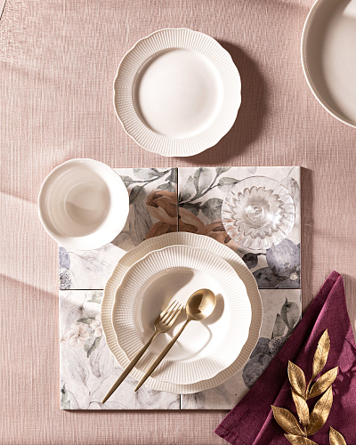 Столовый сервиз Delron из 24 шт. - белый