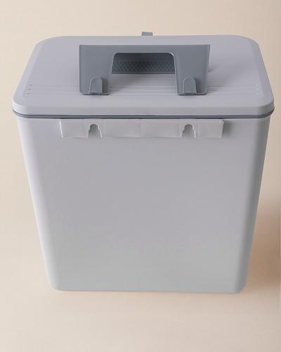 Подвесная мусорная корзина Ninon 12,5 л. - светло-серая