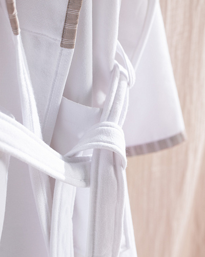 Женский халат Maura L-XL р. - белый / бежевый