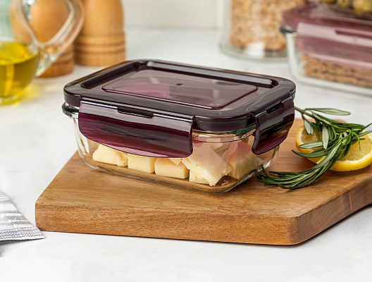 Прямоугольная чаша Corette 320мл - сливовый