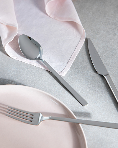 Набор столовых приборов Luminous из 18 шт., 42x24x5 см. - серебристый