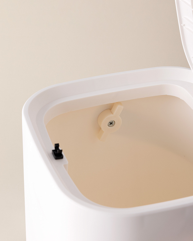 Контейнер для мусора  Anglais 21,5x21,5x22,5 см. - экрю