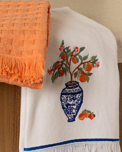 Комплект кухонных полотенец Orange из 2 шт., 40x60 см. - хлопок