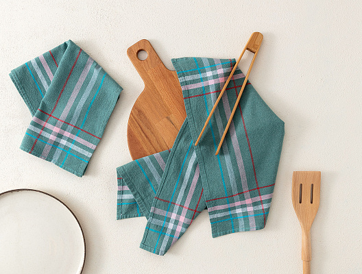 Комплект кухонных полотенец Brigitte из 2 шт., 40x60 см. - зеленый