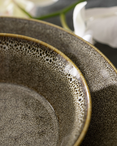 Столовый сервиз Bondy из 24 шт. - хаки