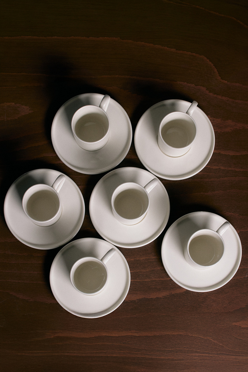 Кофейный набор Dory из 12 шт., 110 мл. - белый