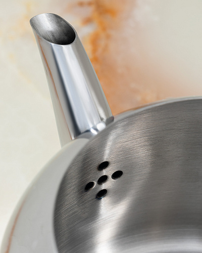 Турецкий двойной чайник Azura 2000+3000 мл. - серебристый