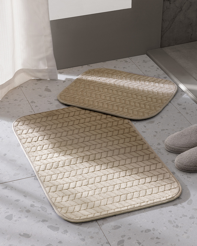 Комплект ковриков для ванной Norris из 2 шт., 50x80 см и 40x50 см. - полиэстер