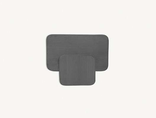 Набор коврик для ванной Mathilda из 2 шт., 50x80 - 45x50 см. - темно-серый