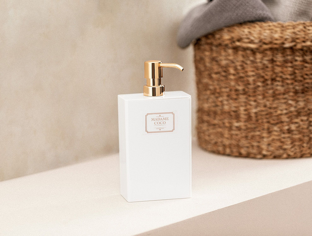 Пластиковый диспенсер для жидкого мыла Coumba - белый