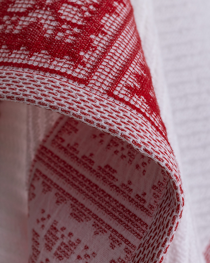 Полотенце для лица Zeste 50x70 см. - белое / красное