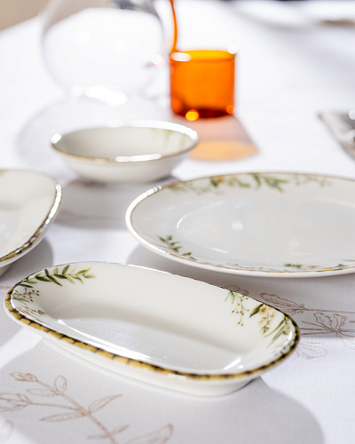 Столовый сервиз Bernelle из 26 шт. - белый / коричневый