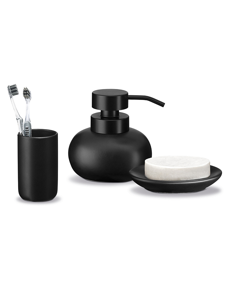 Набор для ванной комнаты Chant из 3 шт. - черный