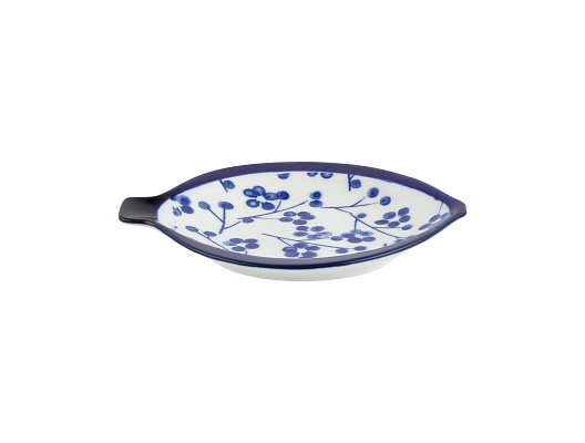 Мини-тарелка фарфоровая Reve Graine 10x8,5x1,5 см - синяя