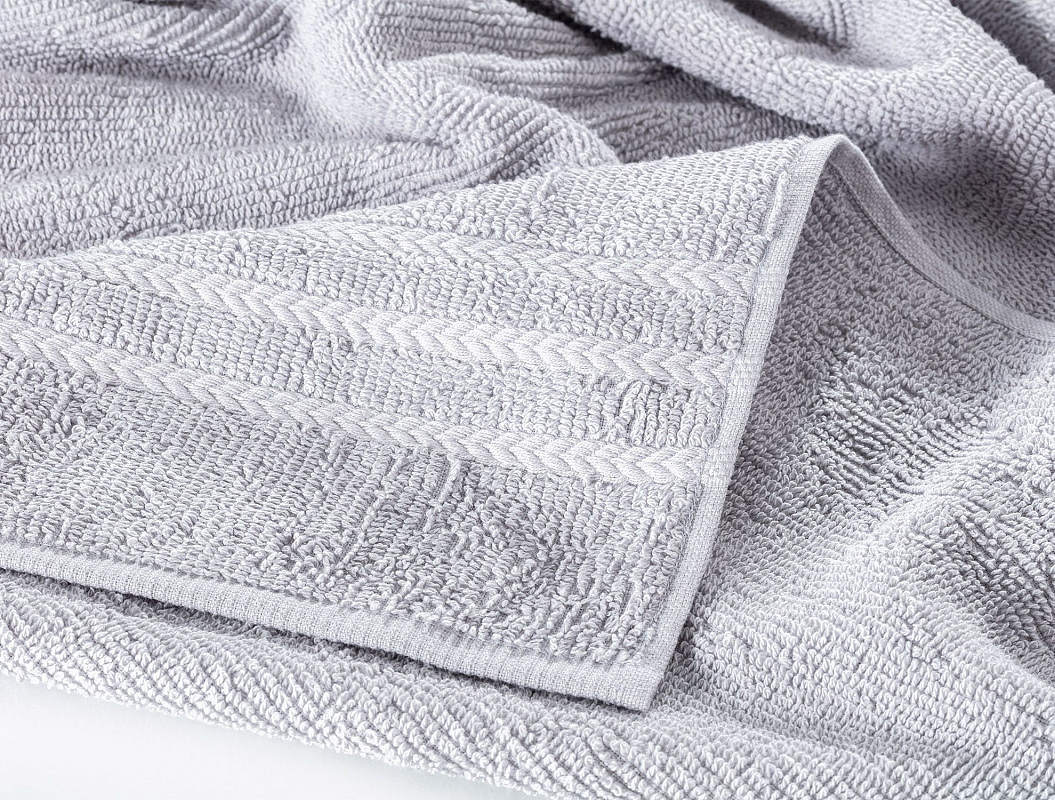 Набор махровых полотенец Avril из 3 шт. 30x46см, 50x76см, 70x140см - серый