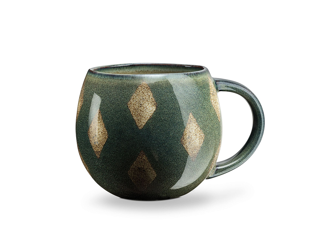Керамическая кружка BEL Monique 475мл - темно-зеленый