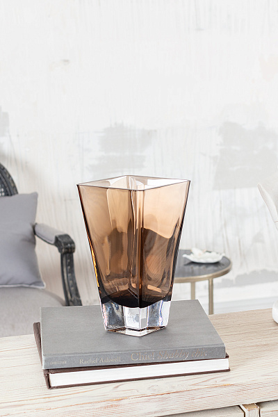 Ваза ручной работы Lunéville 23x17 см. - коричневая