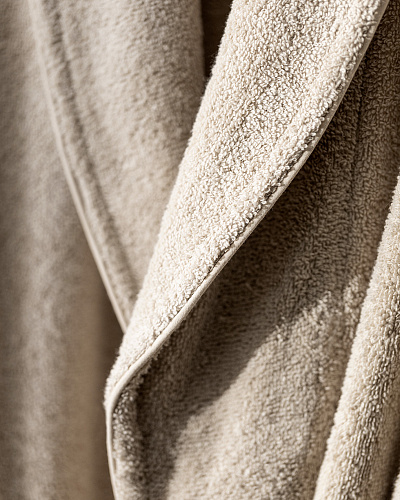 Набор банный унисекс халат и полотенце Avril 2 шт., XXL р., 50x90 см. - бежевый