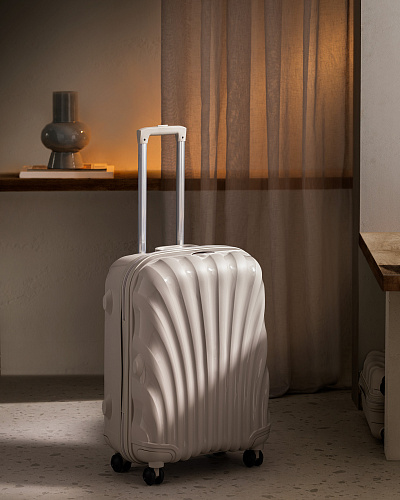 Чемодан Huitre размера XL. - бежевый