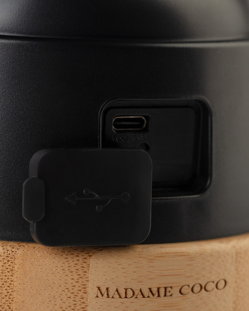 Светильник Klina Touch с ручкой 12x30,5 см, - пластик, бамбук, металл