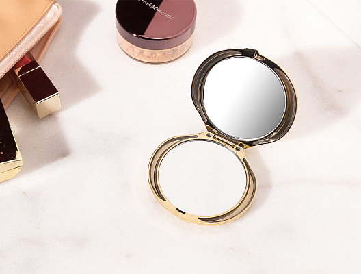 Мини-зеркало Beatrice 6,9x6,7x1,7 см. - золотистое