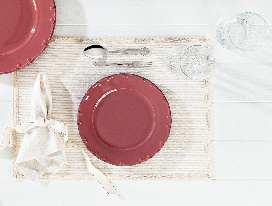 Тарелка для десерта Reve Bastien 19 см - красная