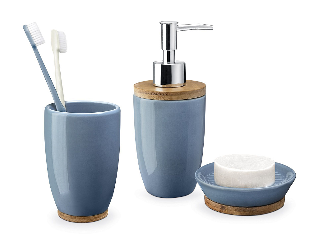 Набор для ванной комнаты Bern из 3 шт синий