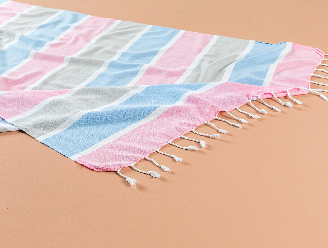 Полотенце Tilda Peshtemal 90x160 см. - голубое / розовое