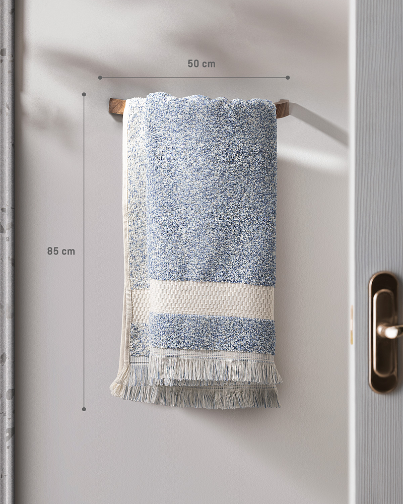 Полотенце для лица Brest Dyed 50x85 см. - экрю / голубое